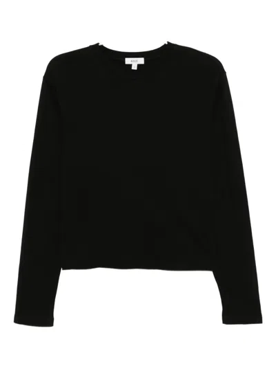Agolde Cotton T-shirt In Black