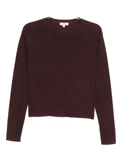 Agolde Cotton T-shirt In Brown