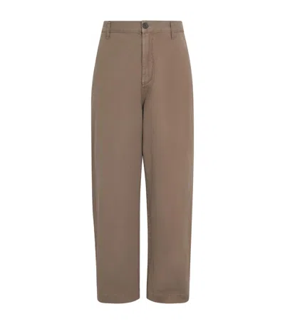 Agolde Cotton Warrick Relaxed Trousers In White