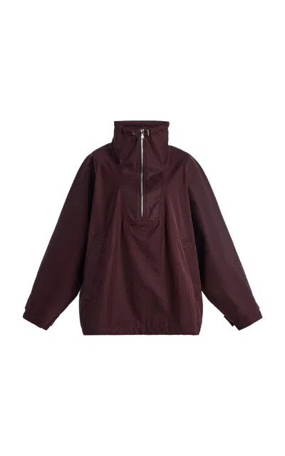 Agolde Coulson Cotton-blend Jacket In Burgundy