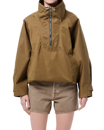 Agolde Coulson Funnel Neck Jacket In Brown