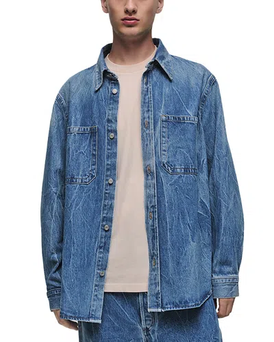 Agolde Craven Relaxed Fit Denim Shirt In Blue