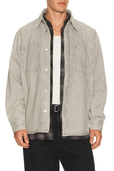 Agolde Craven Shirt In Gray