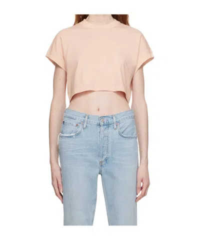 Agolde Crew Neck Cropped T-shirt