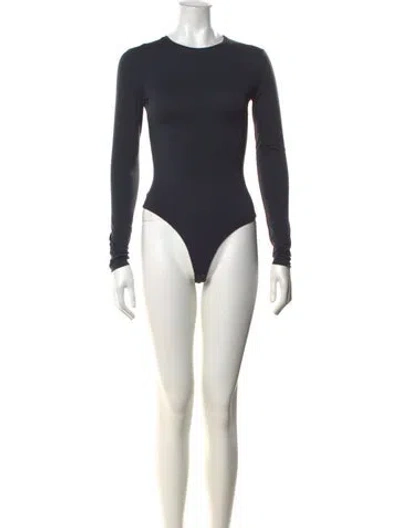 Pre-owned Agolde Crew Neck Long Sleeve Bodysuit In Green
