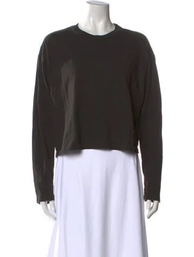 Pre-owned Agolde Crew Neck Long Sleeve Sweatshirt In Gray