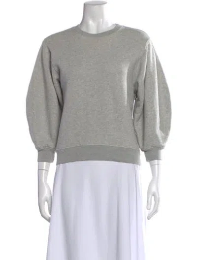 Pre-owned Agolde Crew Neck Long Sleeve Sweatshirt In Gray