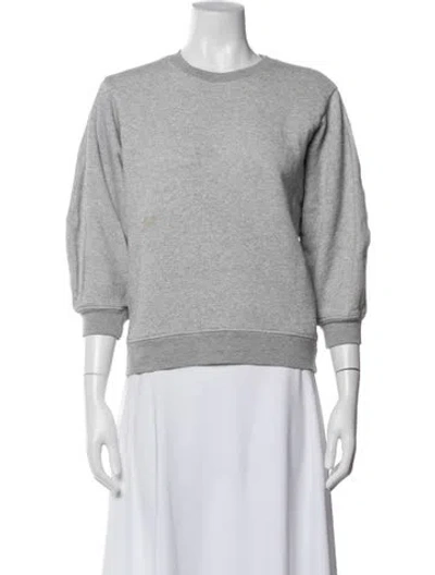 Pre-owned Agolde Crew Neck Long Sleeve Sweatshirt In Gray