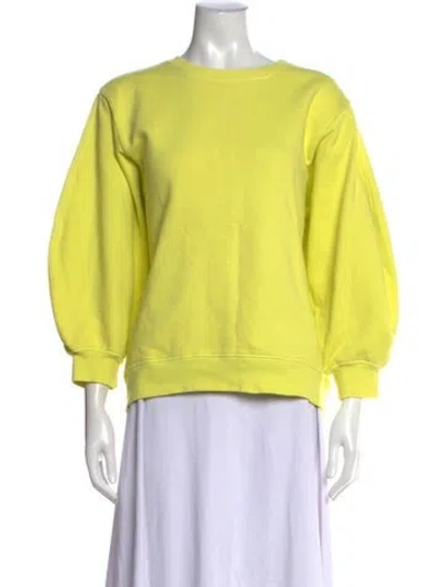 Pre-owned Agolde Crew Neck Long Sleeve Sweatshirt In Green