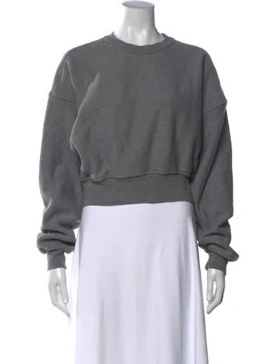 Pre-owned Agolde Crew Neck Long Sleeve Sweatshirt In Grey