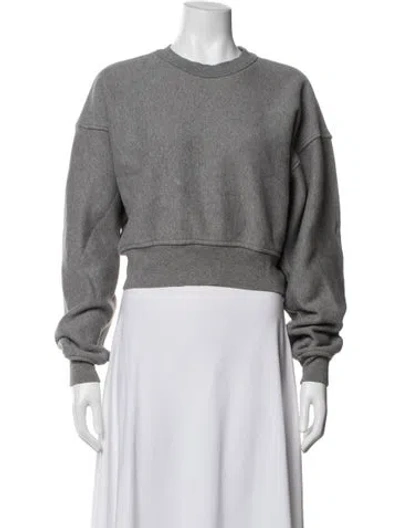 Pre-owned Agolde Crew Neck Long Sleeve Sweatshirt In Grey