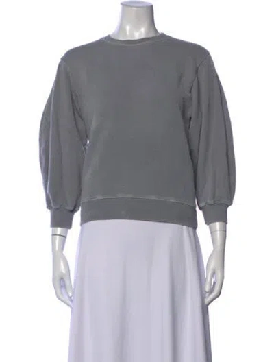 Pre-owned Agolde Crew Neck Long Sleeve Sweatshirt In Grey