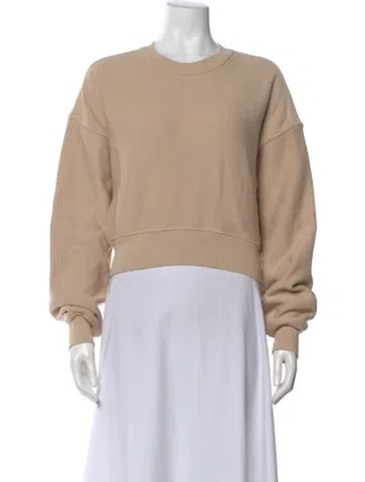 Pre-owned Agolde Crew Neck Long Sleeve Sweatshirt In Neutral
