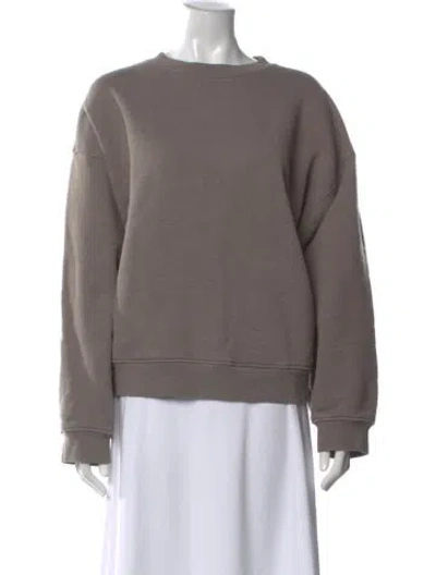 Pre-owned Agolde Crew Neck Long Sleeve Sweatshirt In Neutral