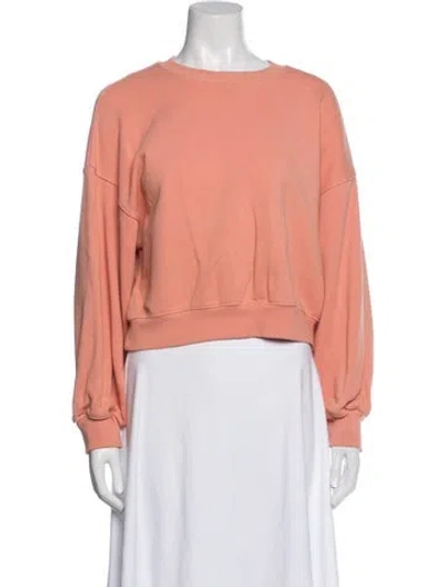 Pre-owned Agolde Crew Neck Long Sleeve Sweatshirt In Orange
