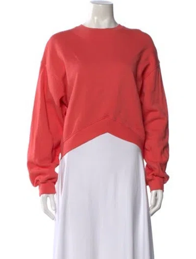Pre-owned Agolde Crew Neck Long Sleeve Sweatshirt In Orange