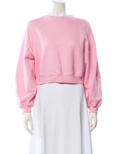 Pre-owned Agolde Crew Neck Long Sleeve Sweatshirt In Pink