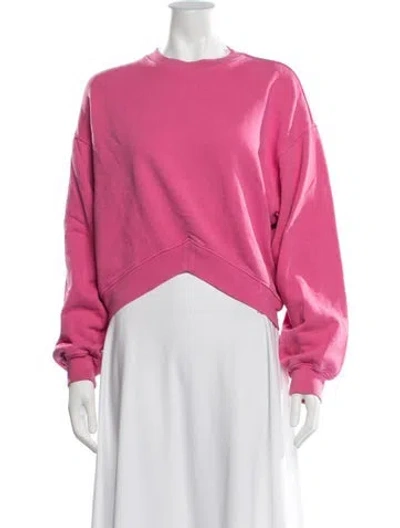 Pre-owned Agolde Crew Neck Long Sleeve Sweatshirt In Pink