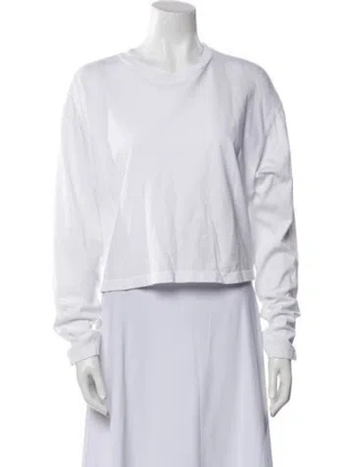 Pre-owned Agolde Crew Neck Long Sleeve Sweatshirt In White