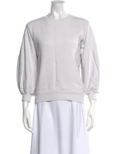 Pre-owned Agolde Crew Neck Long Sleeve Sweatshirt In White