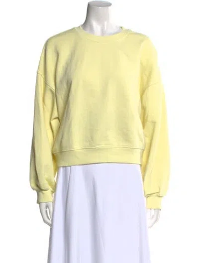 Pre-owned Agolde Crew Neck Long Sleeve Sweatshirt In Yellow