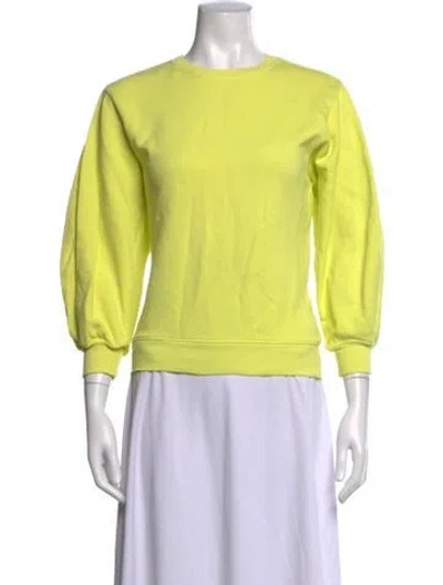 Pre-owned Agolde Crew Neck Long Sleeve Sweatshirt In Yellow