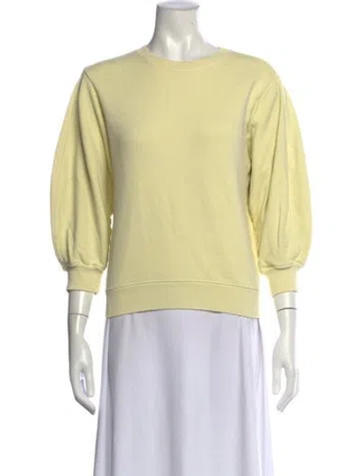 Pre-owned Agolde Crew Neck Long Sleeve Sweatshirt In Yellow