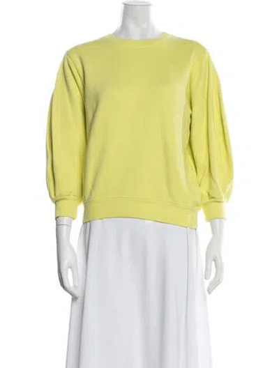 Pre-owned Agolde Crew Neck Long Sleeve Sweatshirt In Yellow