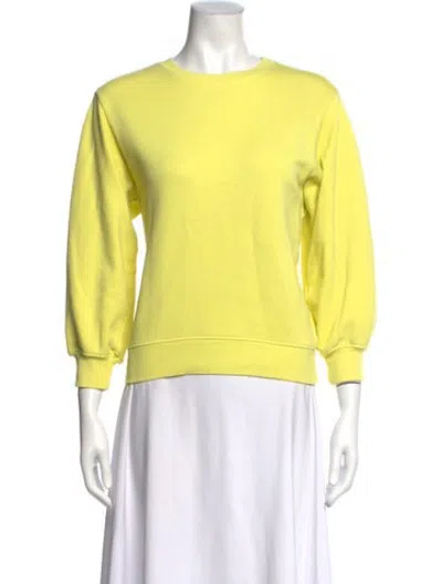 Pre-owned Agolde Crew Neck Long Sleeve Sweatshirt In Yellow