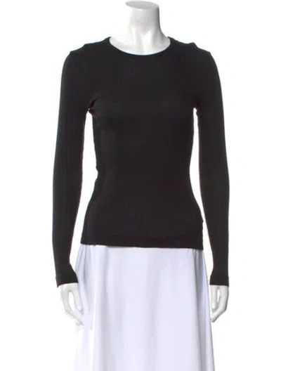 Pre-owned Agolde Crew Neck Long Sleeve Top In Black
