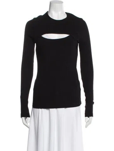 Pre-owned Agolde Crew Neck Long Sleeve Top In Black