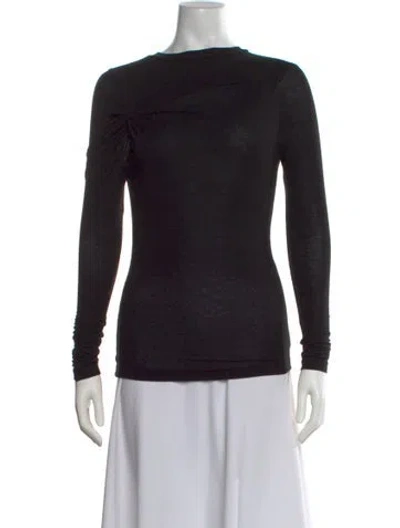 Pre-owned Agolde Crew Neck Long Sleeve Top In Black