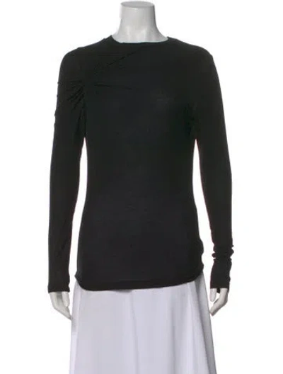 Pre-owned Agolde Crew Neck Long Sleeve Top In Black