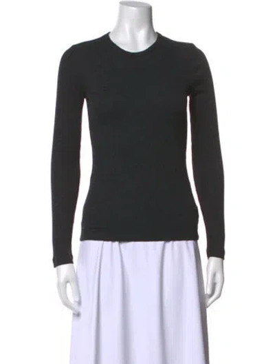 Pre-owned Agolde Crew Neck Long Sleeve Top In Black