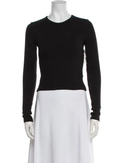 Pre-owned Agolde Crew Neck Long Sleeve Top In Black