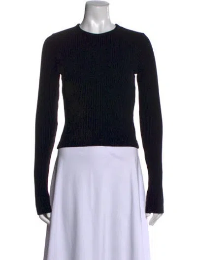 Pre-owned Agolde Crew Neck Long Sleeve Top In Black