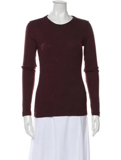 Pre-owned Agolde Crew Neck Long Sleeve Top In Brown