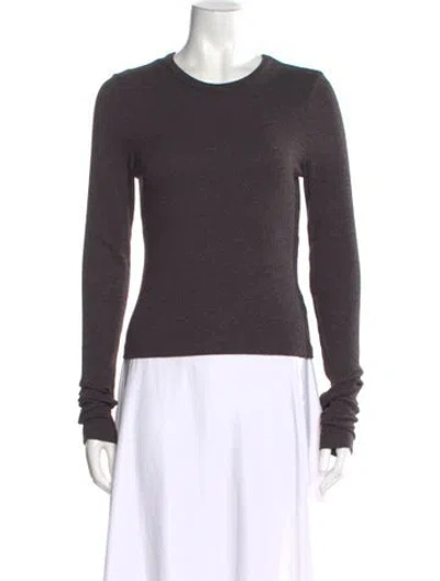 Pre-owned Agolde Crew Neck Long Sleeve Top In Gray