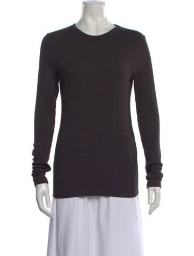 Pre-owned Agolde Crew Neck Long Sleeve Top In Gray