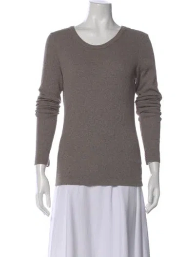 Pre-owned Agolde Crew Neck Long Sleeve Top In Gray