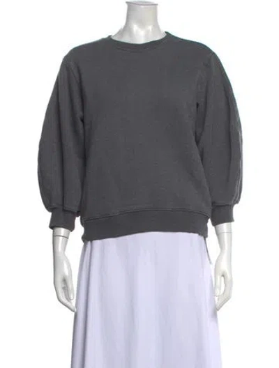 Pre-owned Agolde Crew Neck Long Sleeve Top In Gray