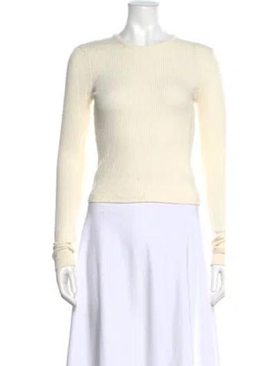Pre-owned Agolde Crew Neck Long Sleeve Top In Grey