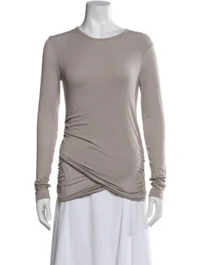 Pre-owned Agolde Crew Neck Long Sleeve Top In Neutral