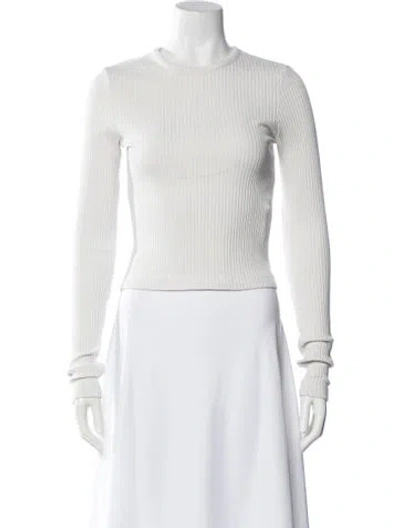 Pre-owned Agolde Crew Neck Long Sleeve Top In Neutral