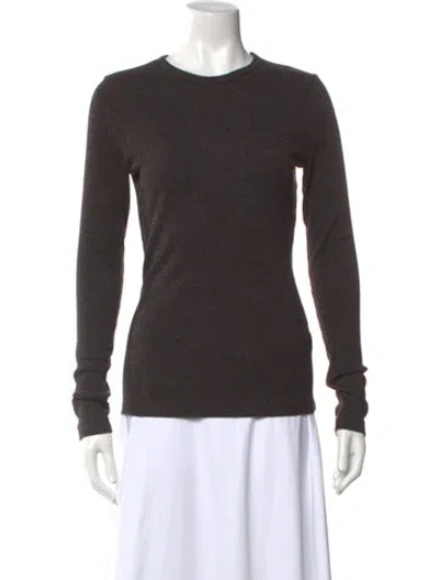 Pre-owned Agolde Crew Neck Long Sleeve Top In Purple