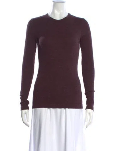 Pre-owned Agolde Crew Neck Long Sleeve Top In Purple