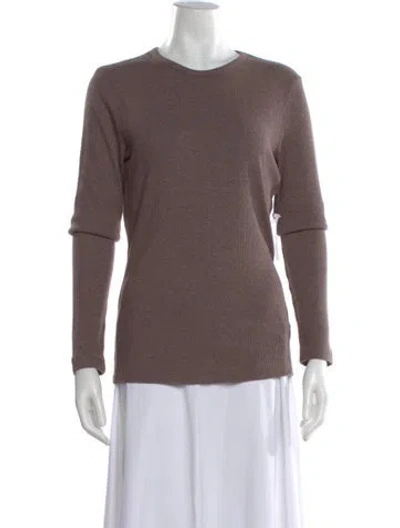 Pre-owned Agolde Crew Neck Long Sleeve Top W/ Tags In Gray