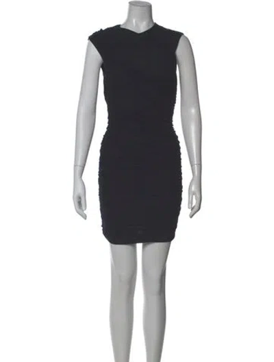 Pre-owned Agolde Crew Neck Mini Dress In Gray