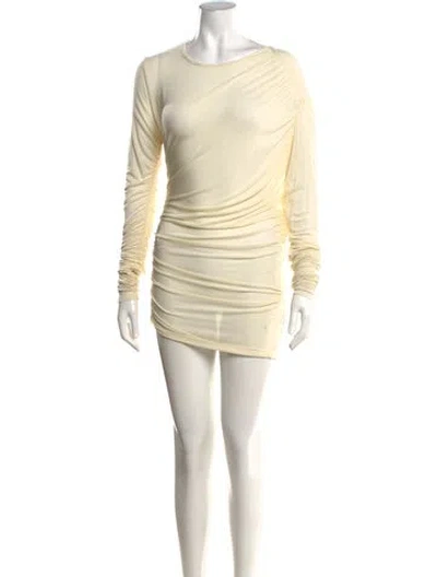 Pre-owned Agolde Crew Neck Mini Dress In Neutrals