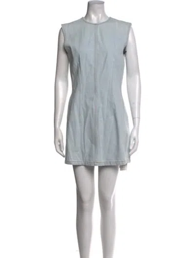 Pre-owned Agolde Crew Neck Mini Dress W/ Tags In Blue